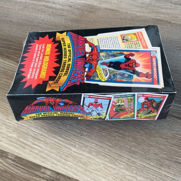 Marvel Universe Official Marvel Super Heroes Trading Cards sealed box 1990 Impel - Picture 6 of 10